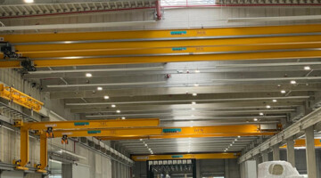 Gersag Krantechnik für das neue Holzmodulwerk von timpla in Eberswalde, Berlin