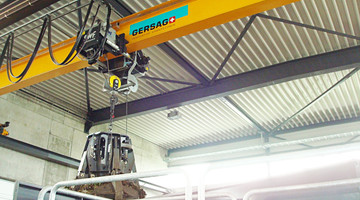 Vollautomatischer Greiferkran