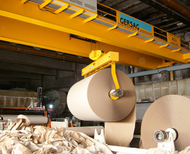 Der neue Kran in Betrieb