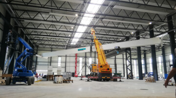 Montage der Ersten Krananlage In unserer neuen Halle